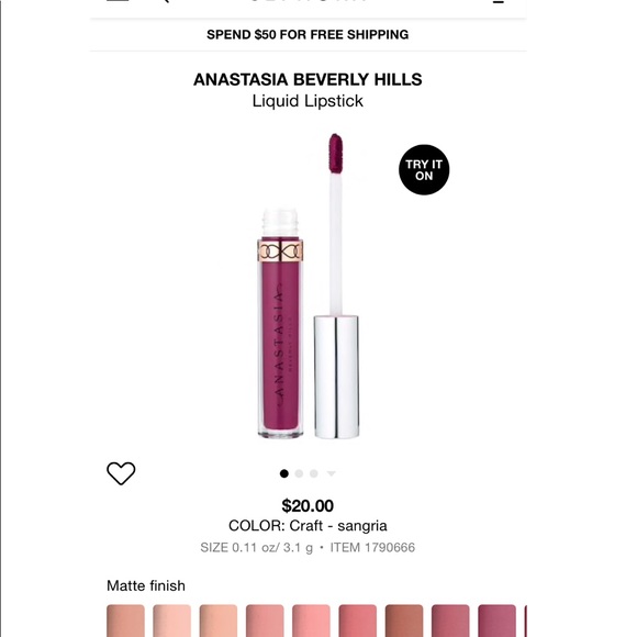 ✨SOLD ✨ NWT - Anastasia BH Liquid Lipstick - Picture 6 of 6